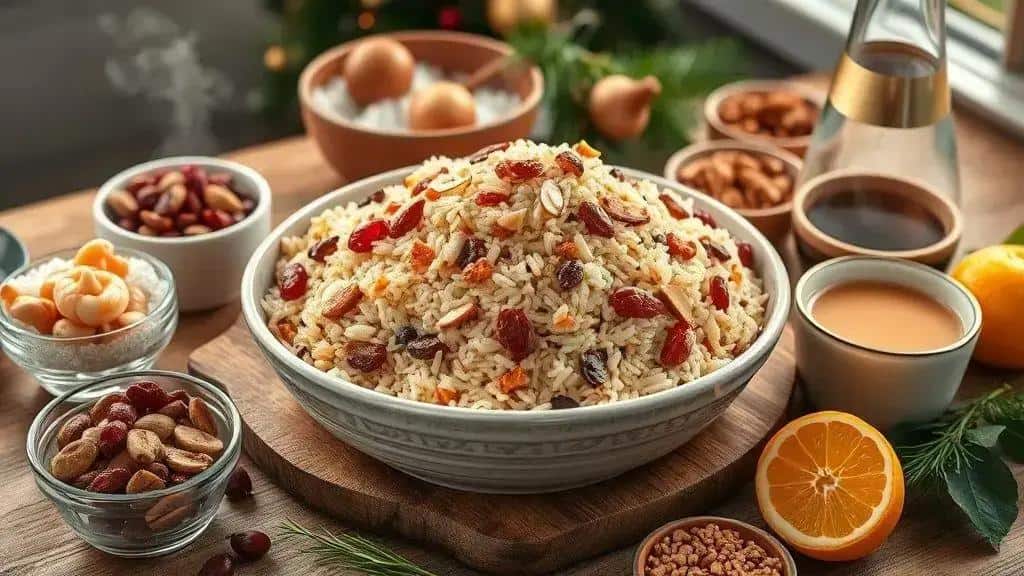 Variações do Arroz Natalino com Castanhas