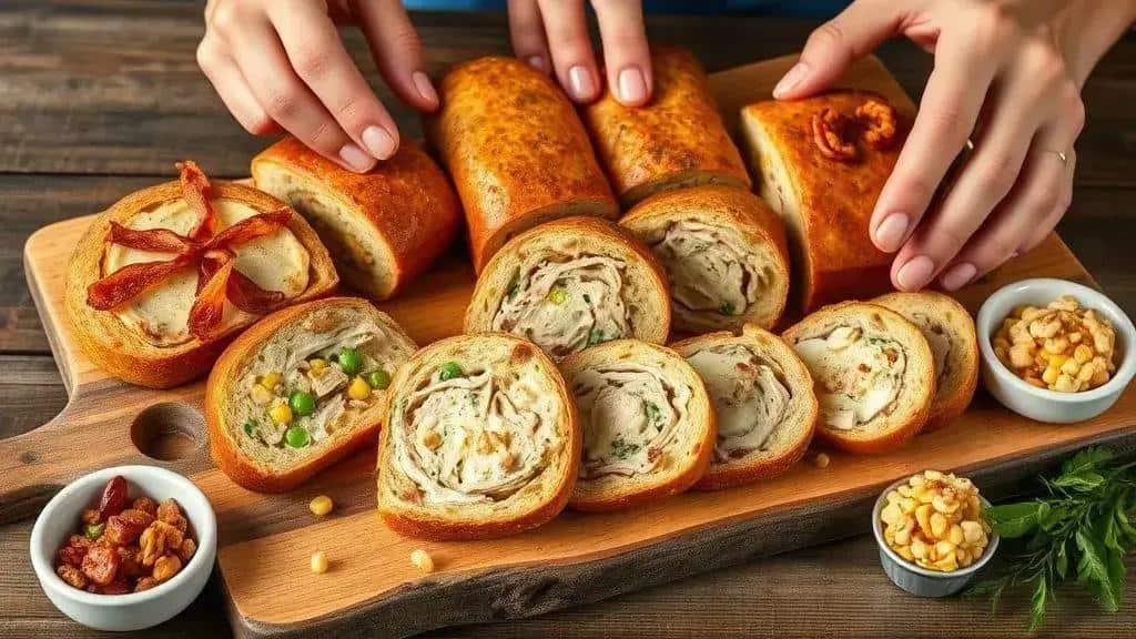 Variações do panetone frango com catupiry Variações do panetone frango com catupiry