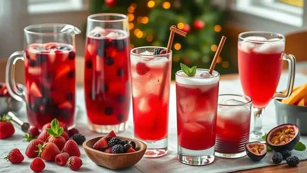 Variações do ponche de frutas vermelhas Variações do ponche de frutas vermelhas