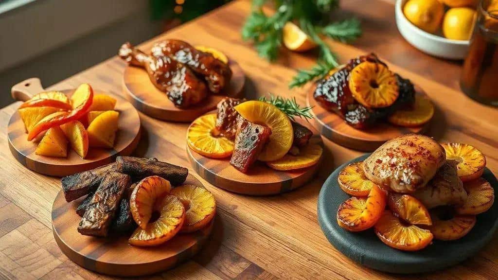 Variações do Tender Assado no Abacaxi Caramelizado