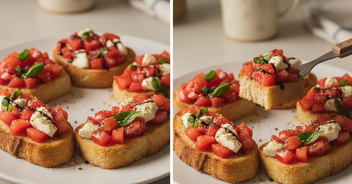 No momento, você está visualizando Bruschetta Caprese Natalina