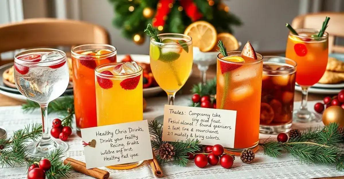 Alternativas saudáveis para bebidas de Natal