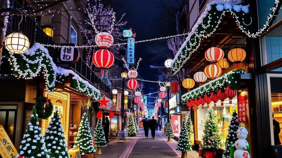 Decoração natalina no Japão