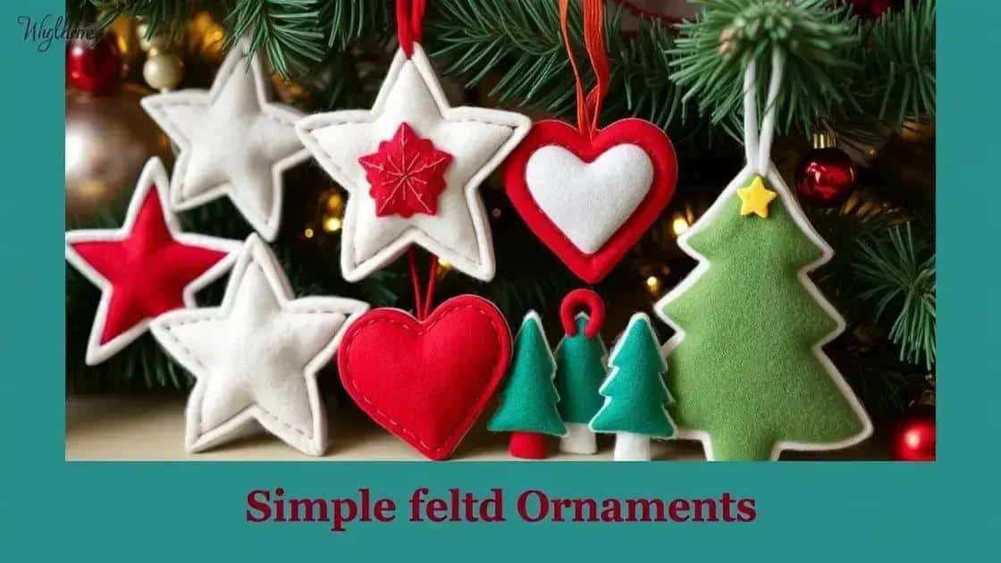 Ideias simples de enfeites com feltro