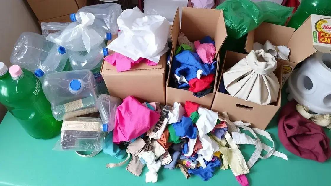 materiais recicláveis para DIY