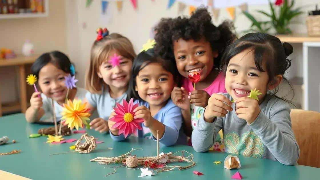 Interagindo com as crianças em projetos de decoração