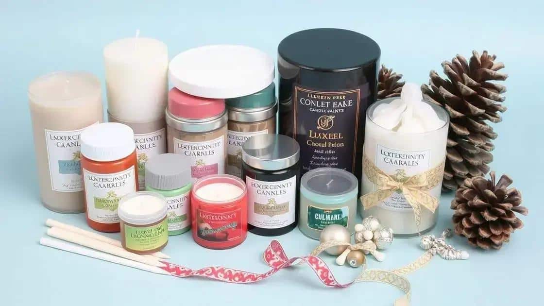 Materiais necessários para velas decoradas