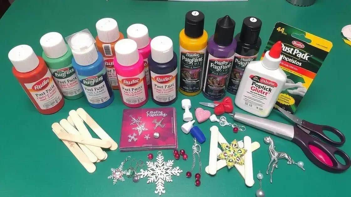 Materiais necessários para criar enfeites