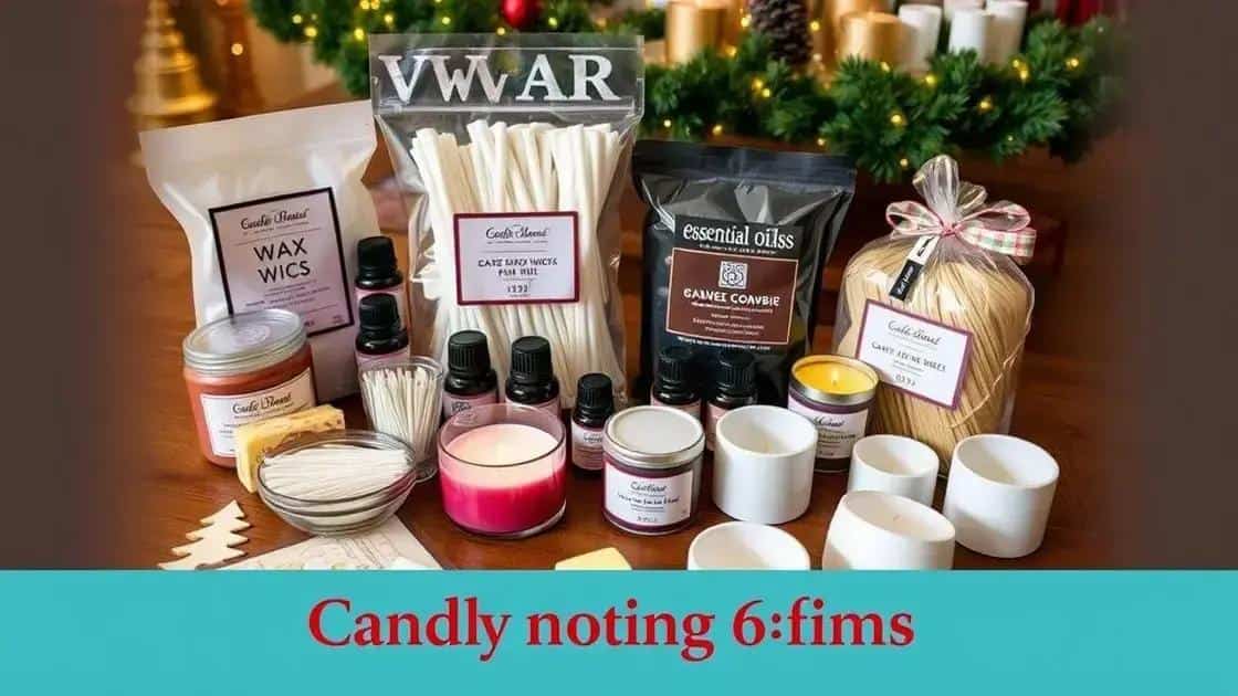 materiais necessários para velas decorativas