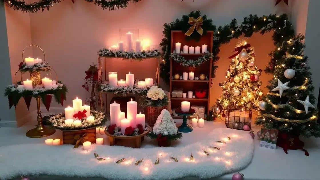 uso de velas na decoração natalina