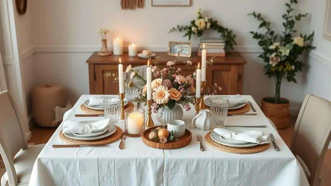 Dicas para arranjos de mesa acolhedores