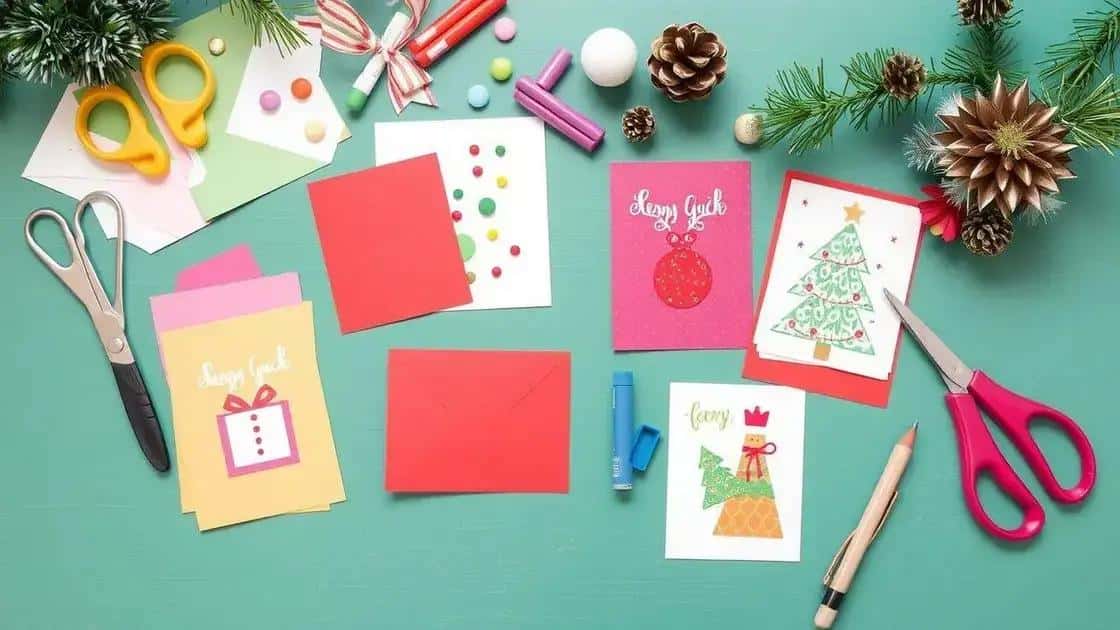 Passo a passo para fazer cartões de natal criativos