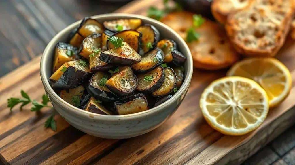 Antepasto de Berinjela para Servir com Pães