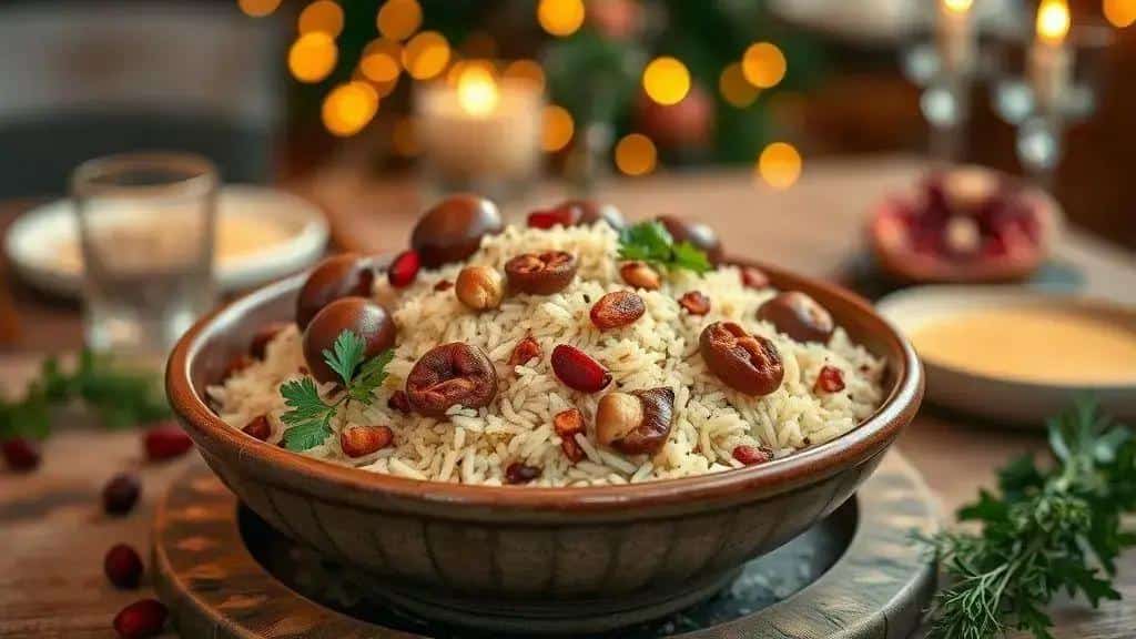 Arroz com Castanhas de Natal