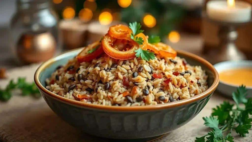 Arroz de Lentilha com Cebola Caramelizada (Ano Novo)