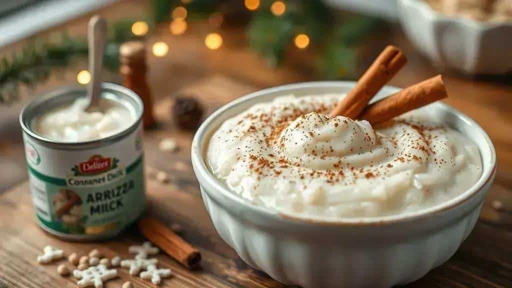 Arroz Doce Cremoso com Canela e Leite Condensado