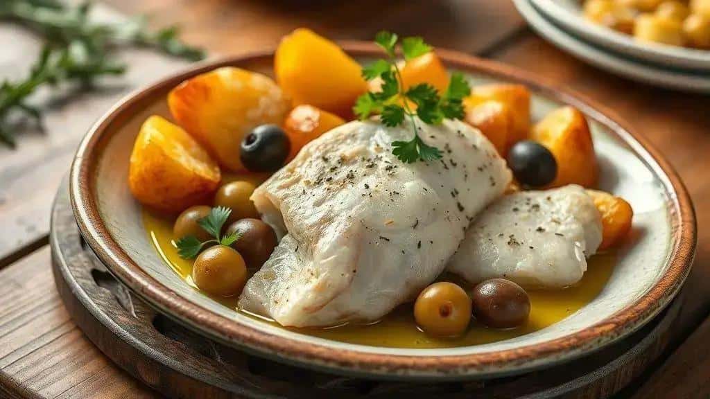 Bacalhau de Natal com Batatas e Azeitonas