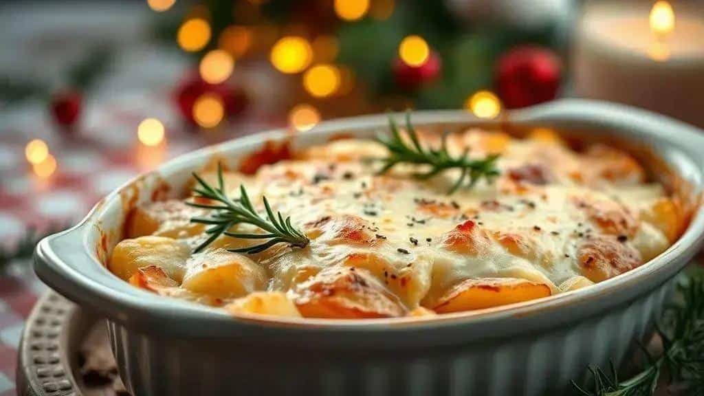 Batata Gratinada Cremosa de Natal