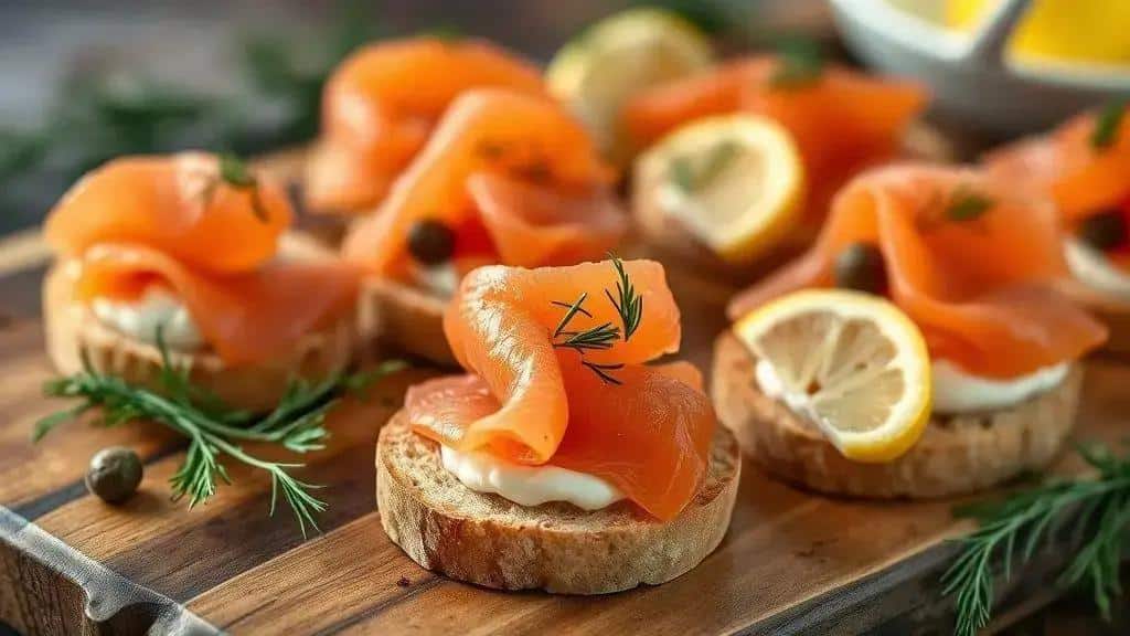 Canapé de Salmão Defumado