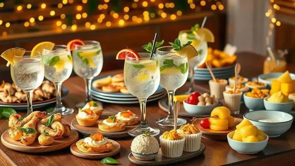 Combinações de petiscos e sobremesas para harmonizar com o drink