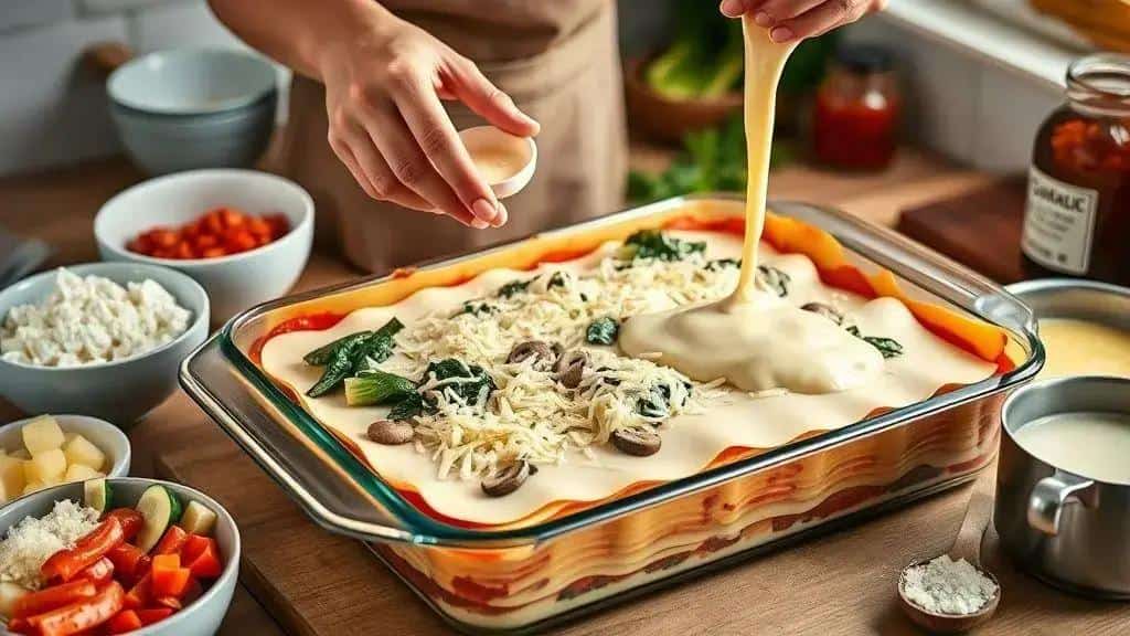 Como preparar a lasanha vegetariana natalina