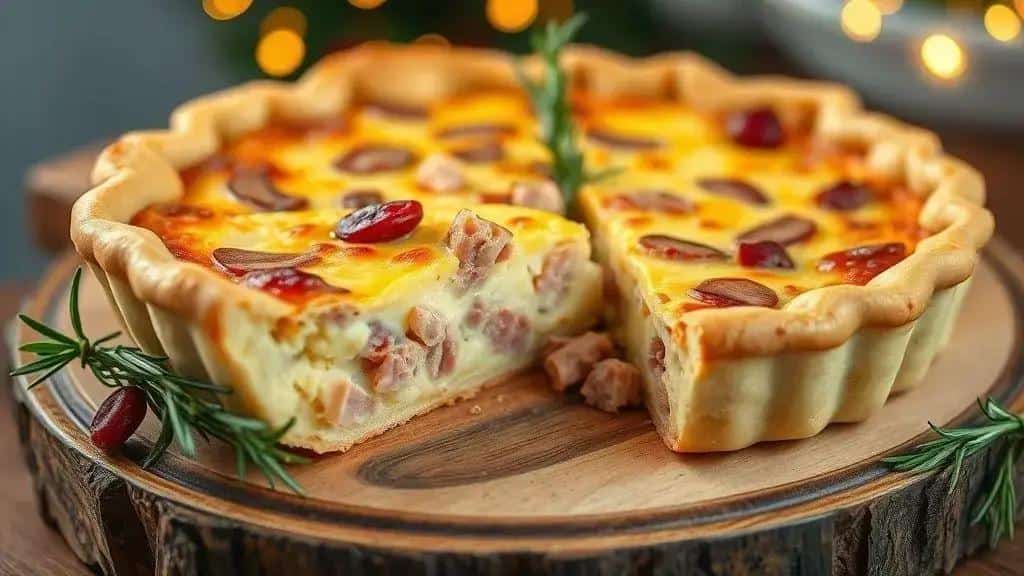 Como preparar a quiche de queijo e presunto natalina passo a passo Como preparar a quiche de queijo e presunto natalina passo a passo