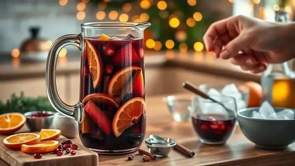 Como preparar a receita de sangria de Natal passo a passo