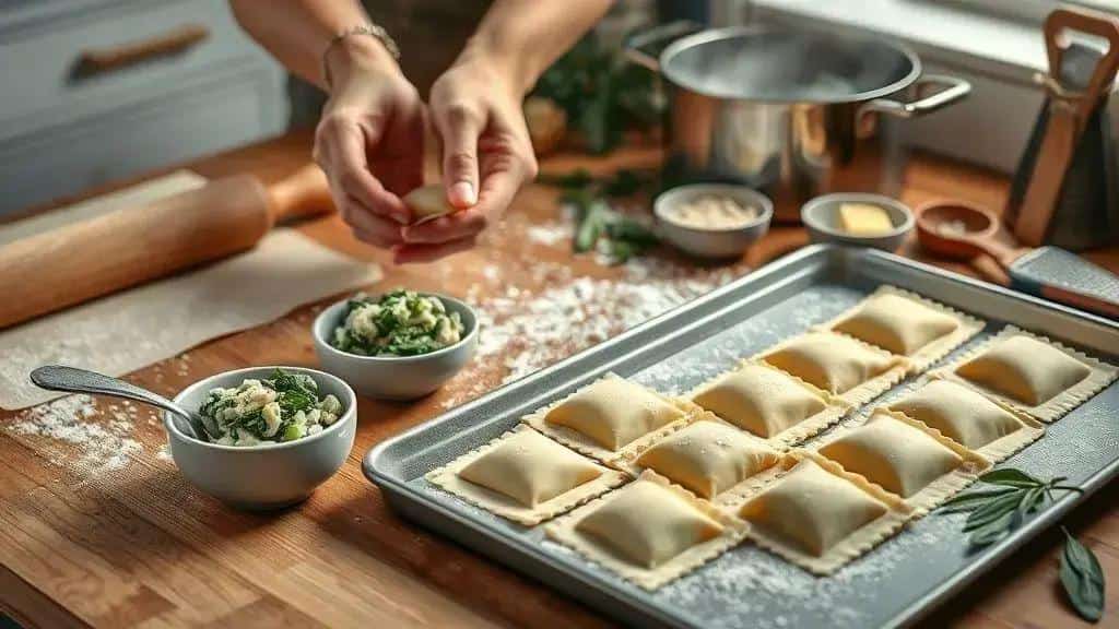 Como preparar a receita massa recheada (ravioli)