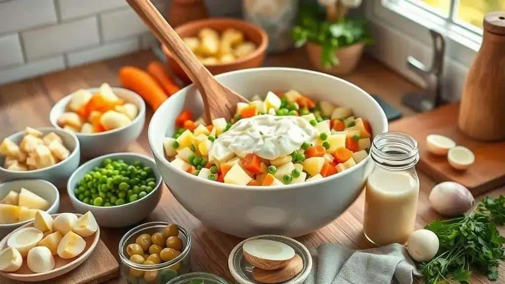Como preparar a salada de maionese tradicional passo a passo