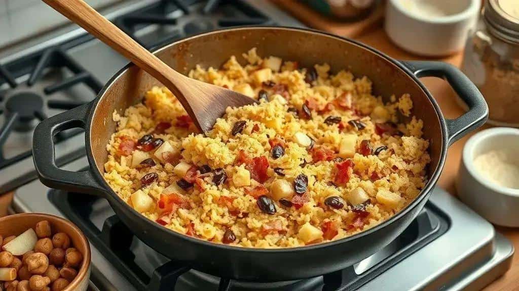 Como preparar farofa natalina com castanhas passo a passo