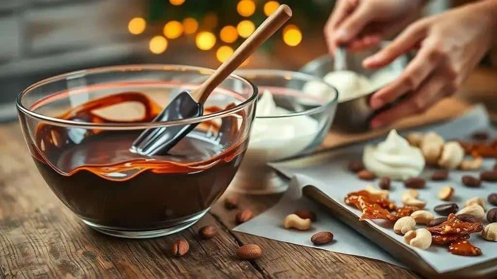 Como preparar Mousse de Chocolate Aerada com Crocante de Castanhas passo a passo