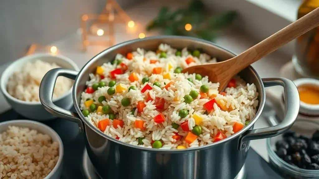 Como preparar o arroz à grega de Natal Como preparar o arroz à grega de Natal