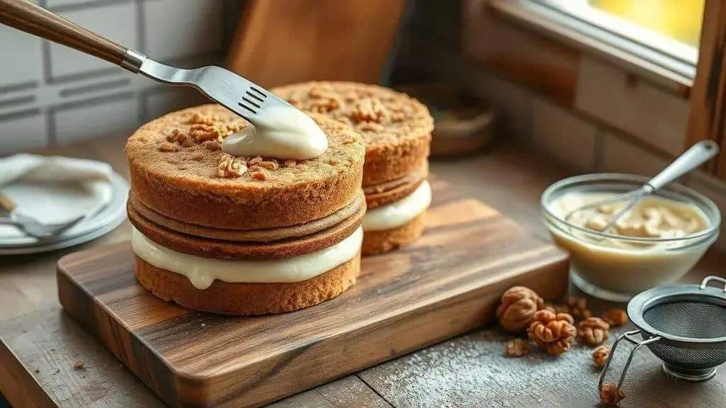 Como preparar o bolo de nozes com recheio de baba de moça