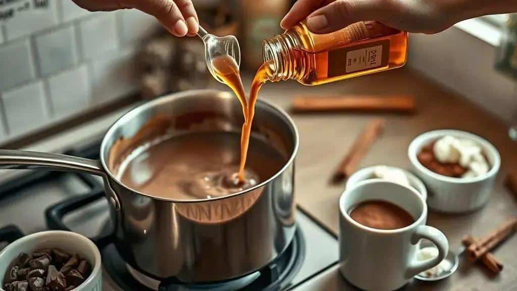 Como preparar o chocolate quente com licor