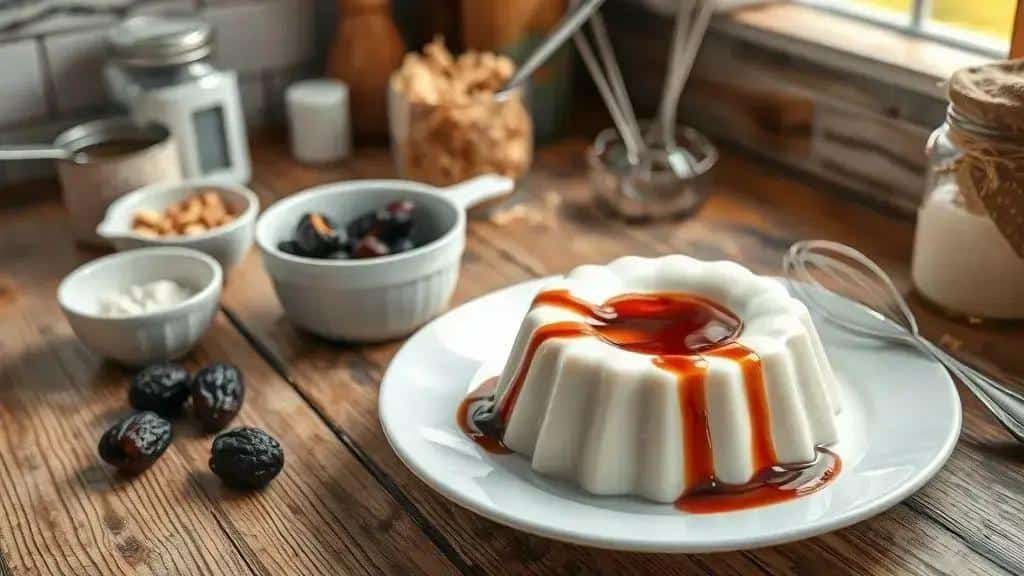 Como preparar o manjar de coco com calda de ameixa