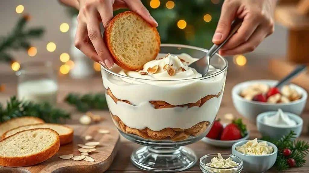 Como preparar o pavê de panetone com creme branco