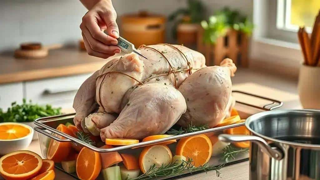 Como preparar o peru assado com laranja e ervas (passo a passo)