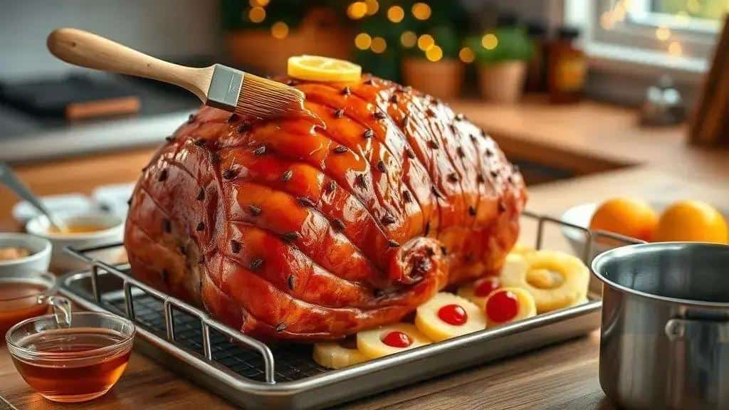 Como preparar o Tender de Natal glaceado com mel e cravo