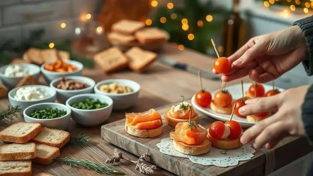 Como preparar os canapés de Natal passo a passo