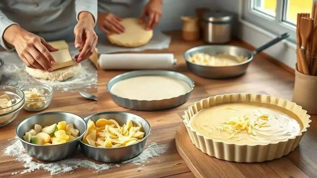 Como preparar quiche de palmito e queijo