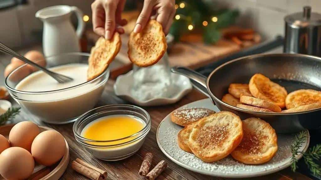 Como preparar rabanada de Natal tradicional frita passo a passo