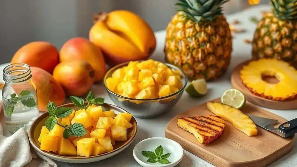 Curiosidades sobre manga e abacaxi e seu papel na ceia