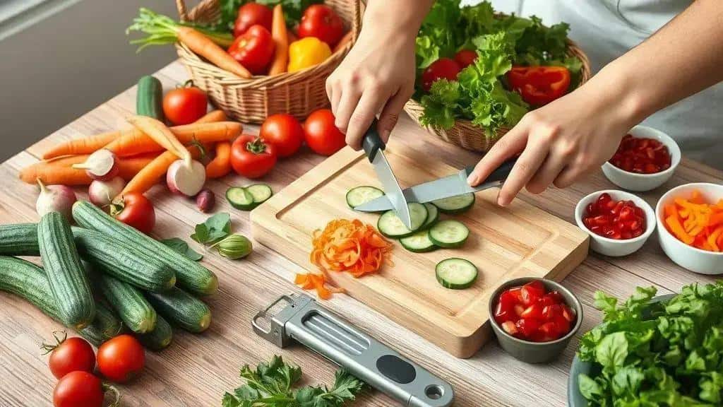 Dicas para escolher e cortar os legumes