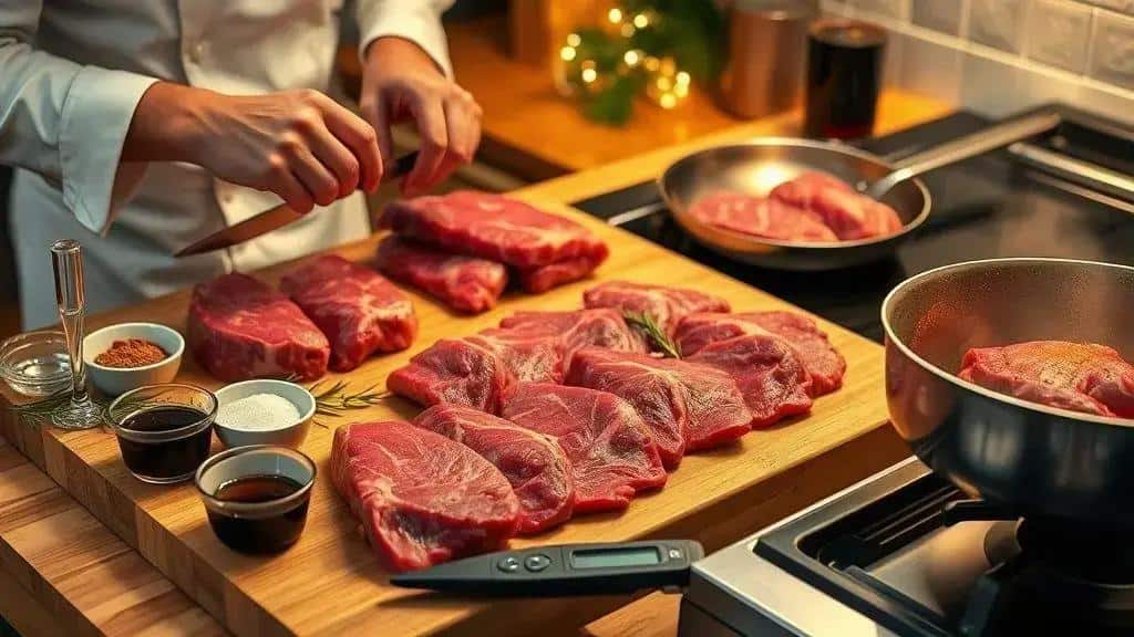 Escolha e preparo da carne: cortes, temperos e pontos ideais Escolha e preparo da carne: cortes, temperos e pontos ideais