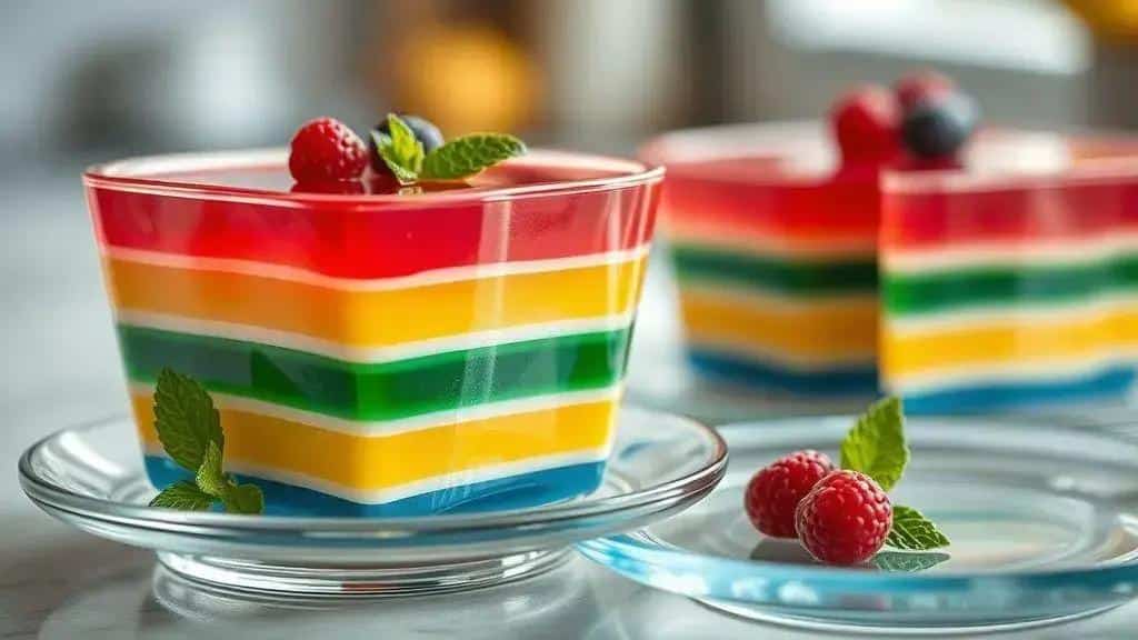 Gelatina Colorida em Camadas