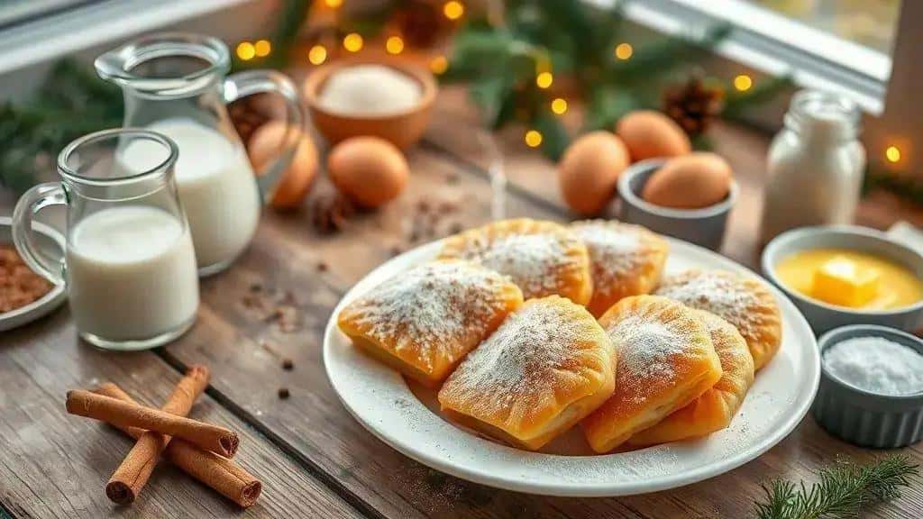 Ingredientes da rabanada de Natal assada Ingredientes da rabanada de Natal assada