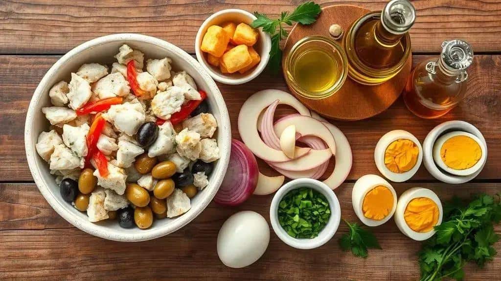 Ingredientes da receita Bacalhau de Natal com Batatas e Azeitonas