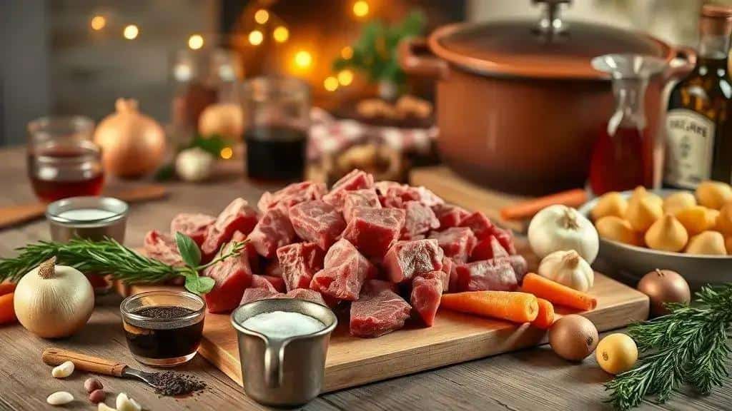 Ingredientes da receita Carne de Panela Especial para Ceia de Natal Ingredientes da receita Carne de Panela Especial para Ceia de Natal