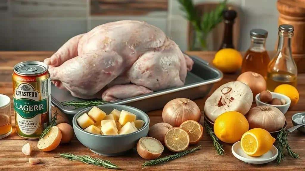 Ingredientes da receita Chester de Natal