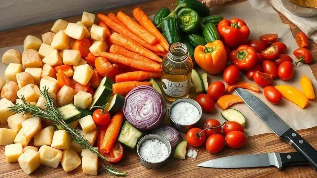 Ingredientes da receita Legumes Assados com Azeite e Ervas Finas